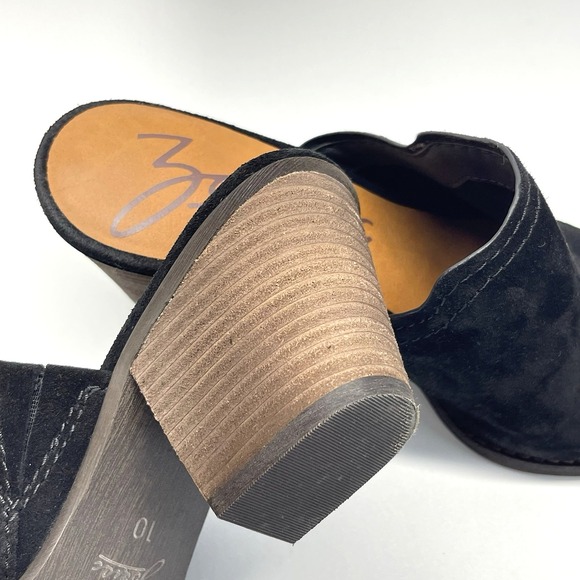 Zodiac Ada Mule Suede  Western Slip On Chunky Block Heels Shoes Boots Size 10 M - Picture 5 of 10